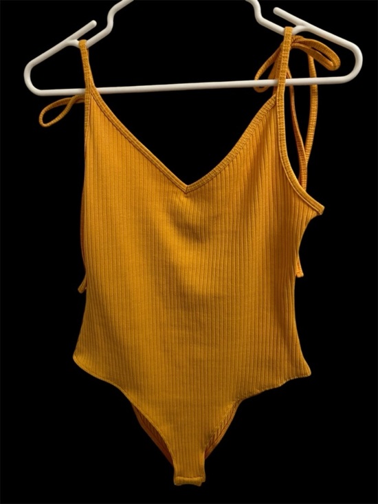 H&M Tops - H&M Ribbed Mustard Yellow One-Piece Bodysuit